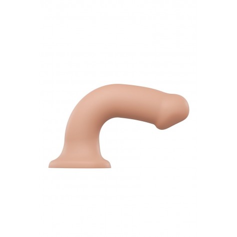 Телесный фаллос на присоске Silicone Bendable Dildo XL - 20 см.